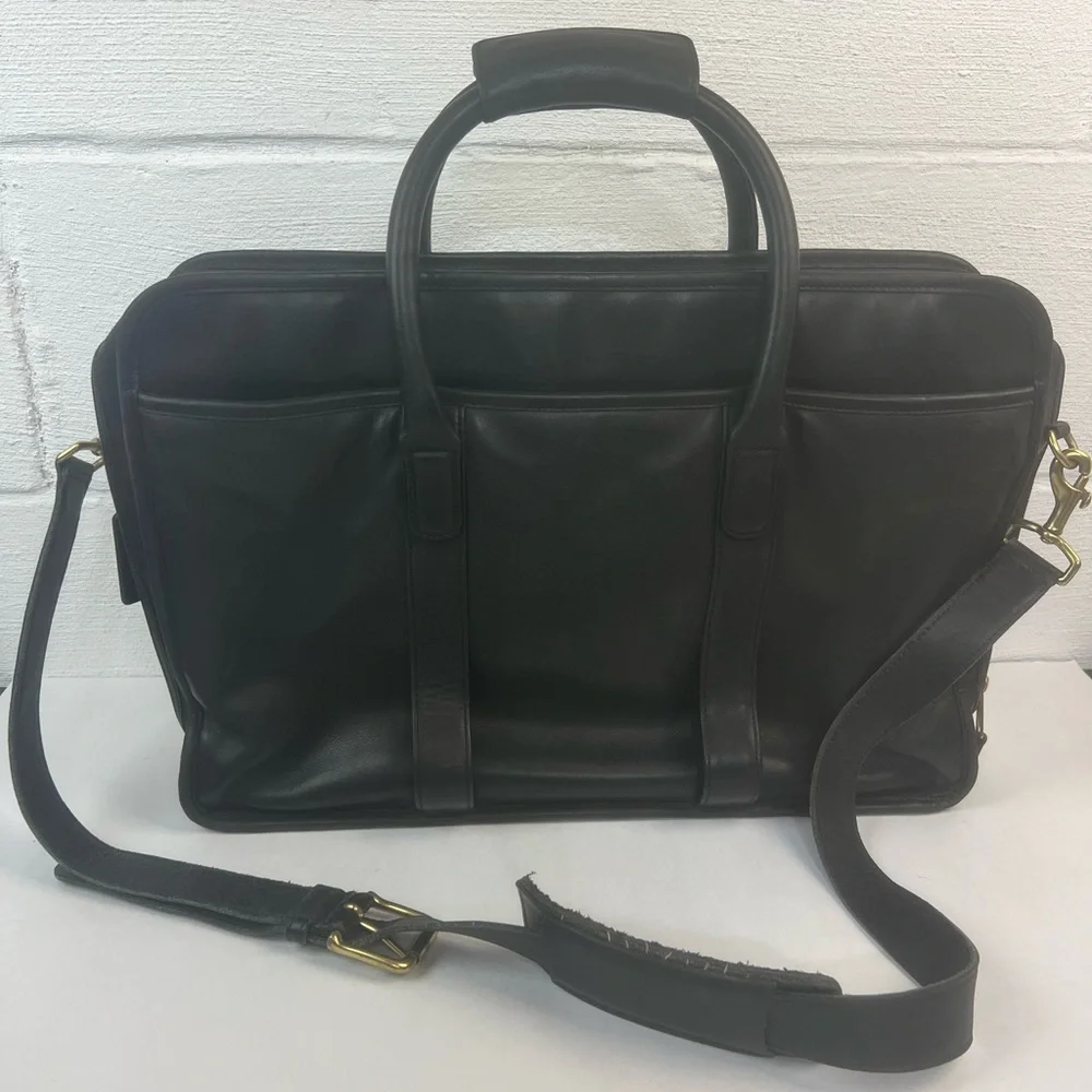Coach Legacy Black Leather Briefcase 0538